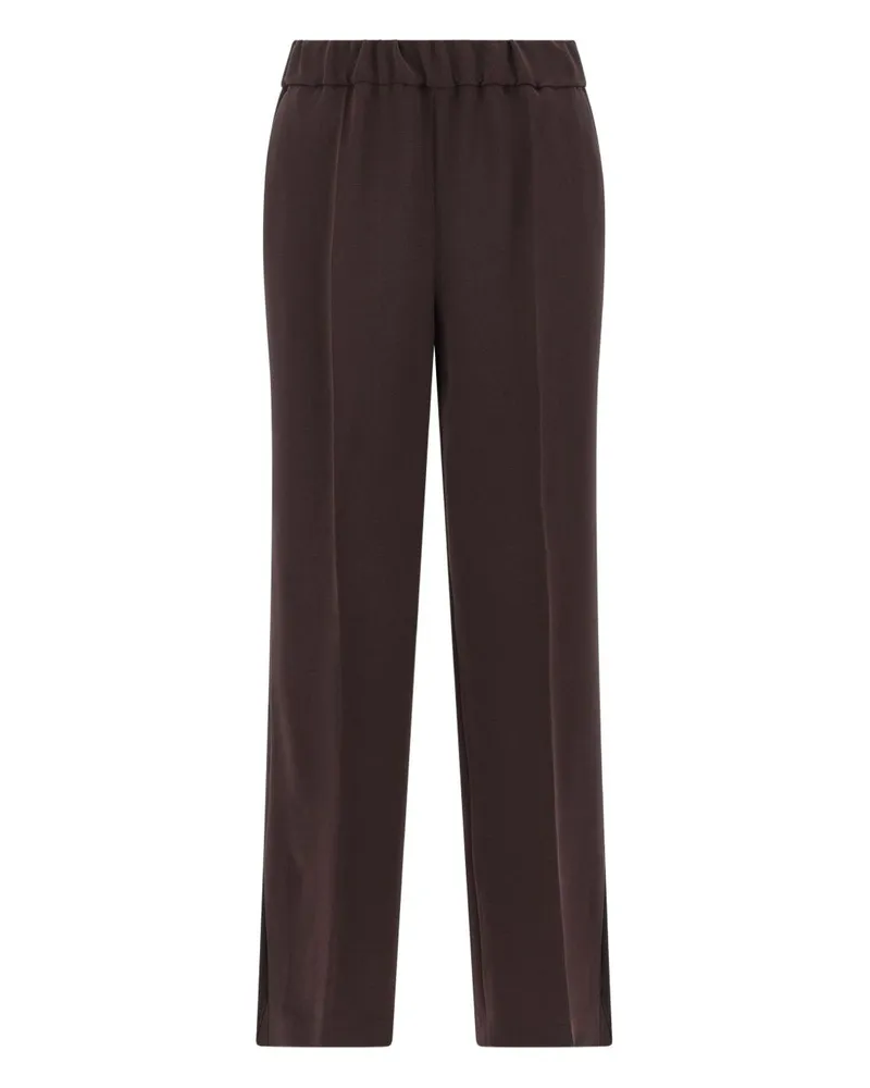 Alberto Biani Wide-Leg Trousers — Brown Brown