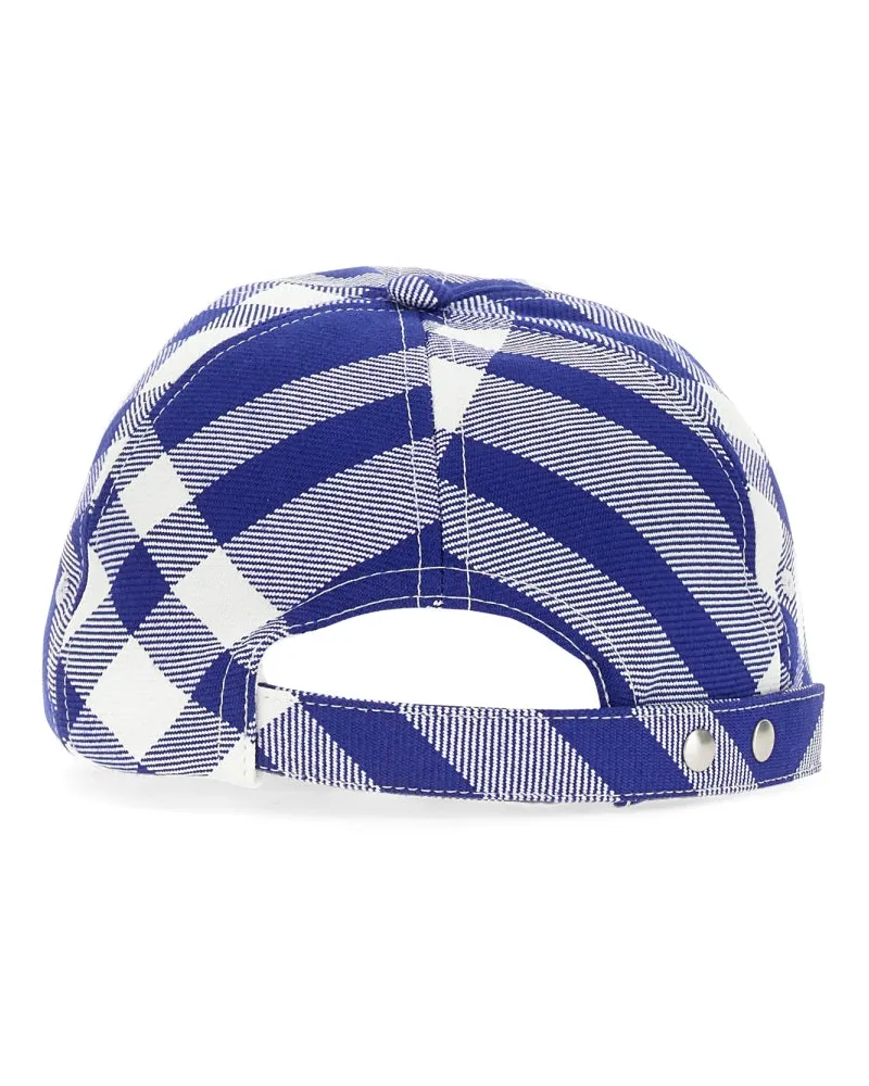 Burberry 8079477_B7369 Tartan Pattern Baseball Cap — Purple Purple