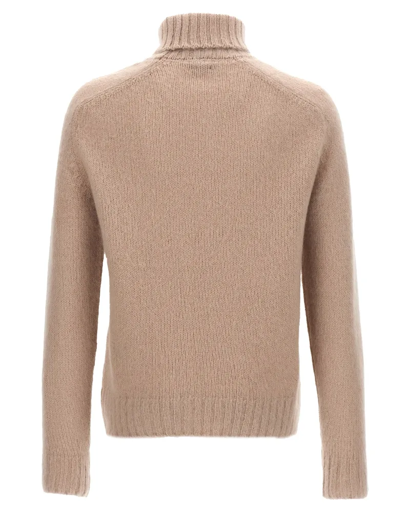 Tom Ford Mohair Blend Turtleneck Sweater — Beige Beige