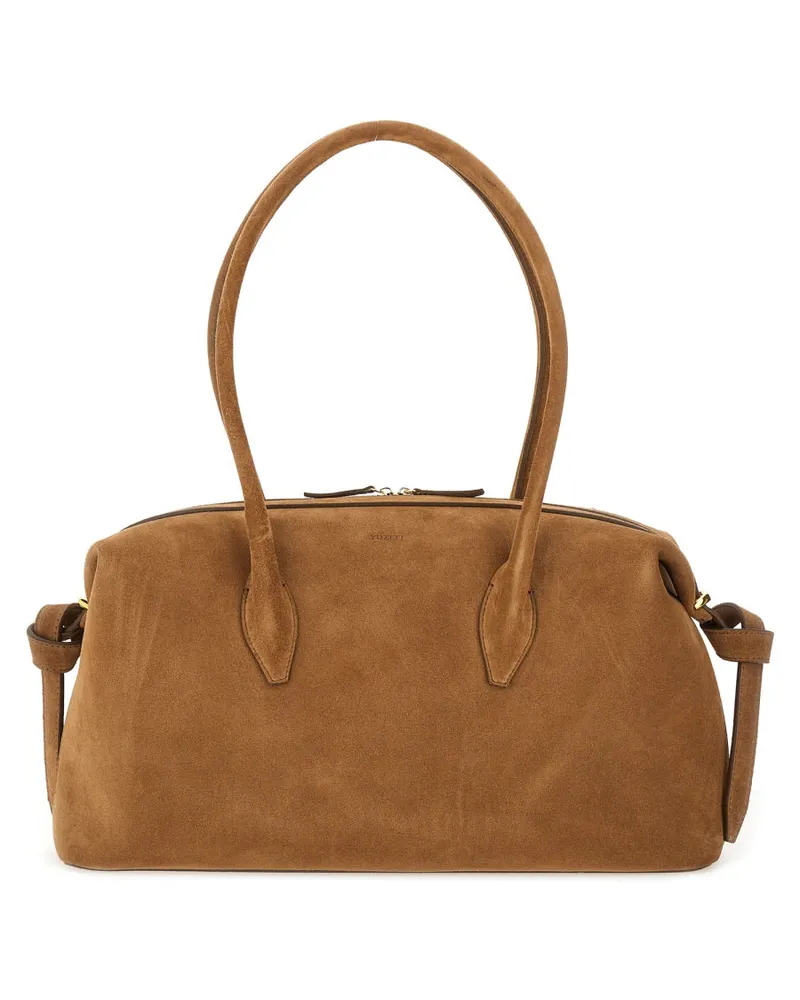 YUZEFI Brioche Duffle Shoulder Bag — Brown Brown