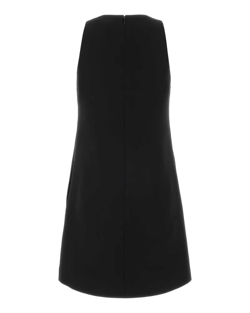 Valentino Garavani Women's Black Crepe Couture Mini Dress Nerogoldsilver Abiti Black