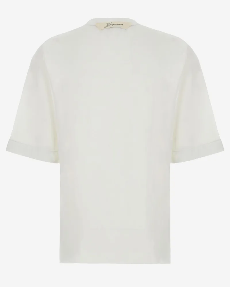 Jacquemus Women T-Shirt La Ventadou White Paper T-Shirts & Jerseys White