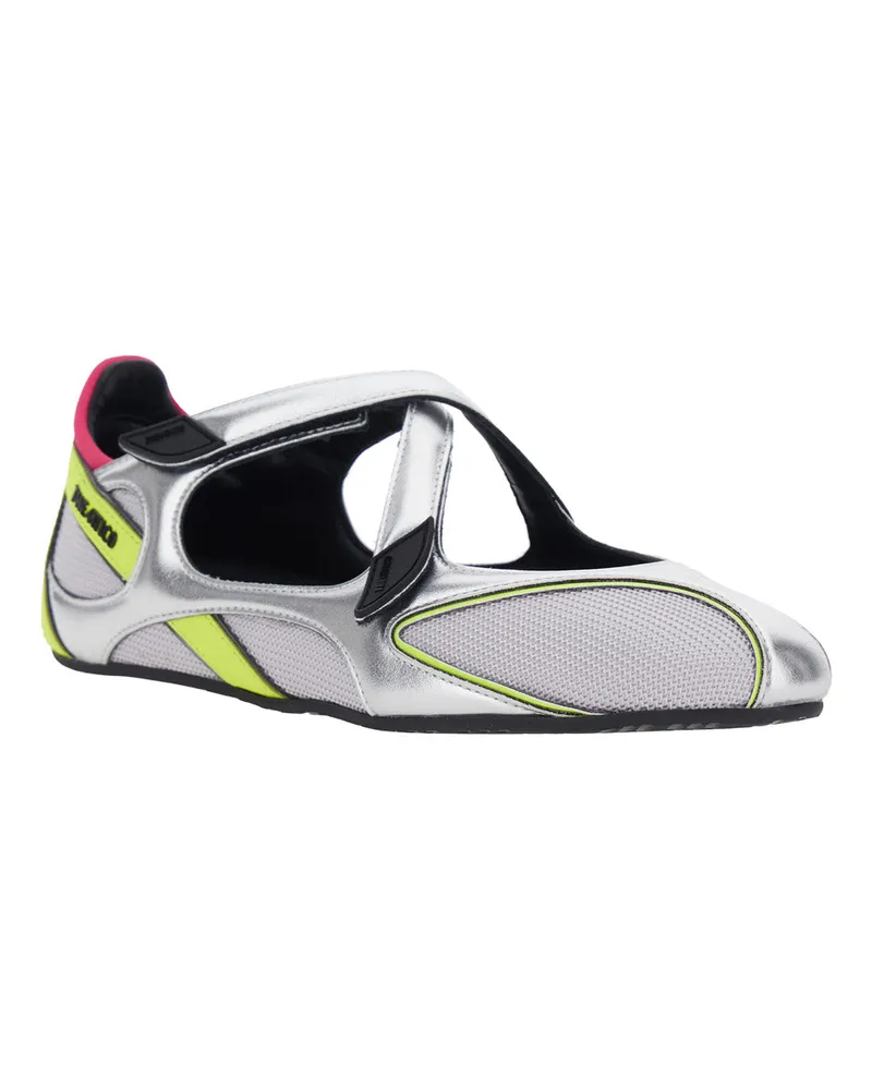 ATTICO Women's Ballet Shoes Floor 01 Multicolour Polyurethane Ballerina Multicolor