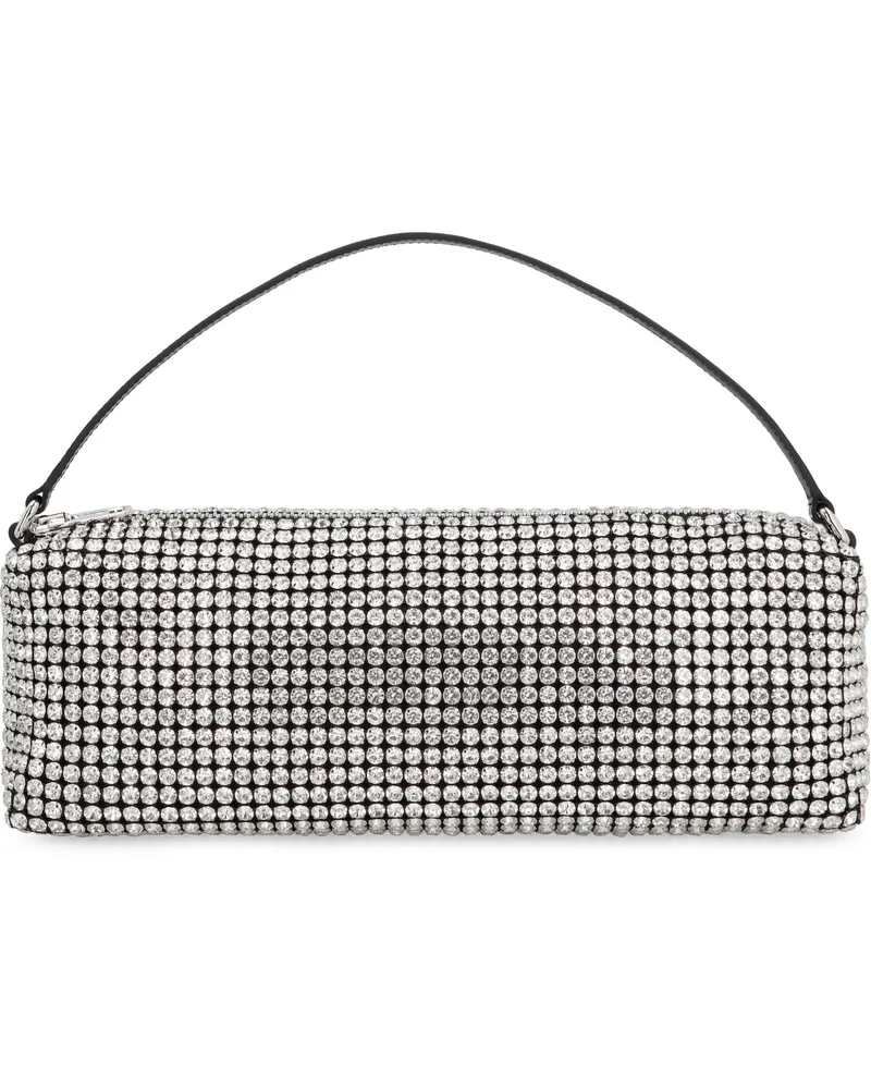 Alexander Wang Women's Handbag Heiress White Crystal Cowhide Handbags Hand Bags White