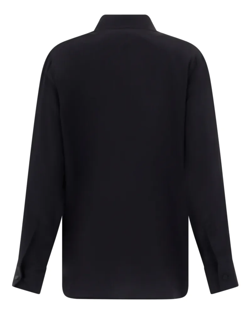 Etro Women's Long Sleeve Graphic Shirt Black Silk Black