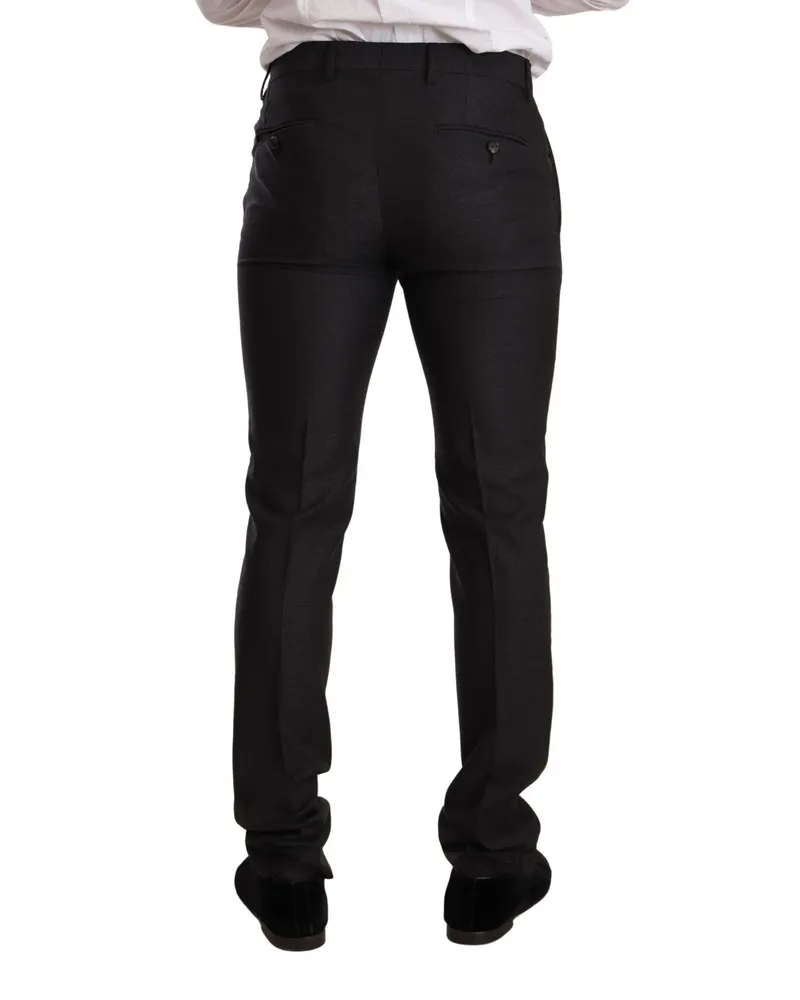 Dolce & Gabbana Men's Gray Wool Martini Slim Fit Set Suit Gray