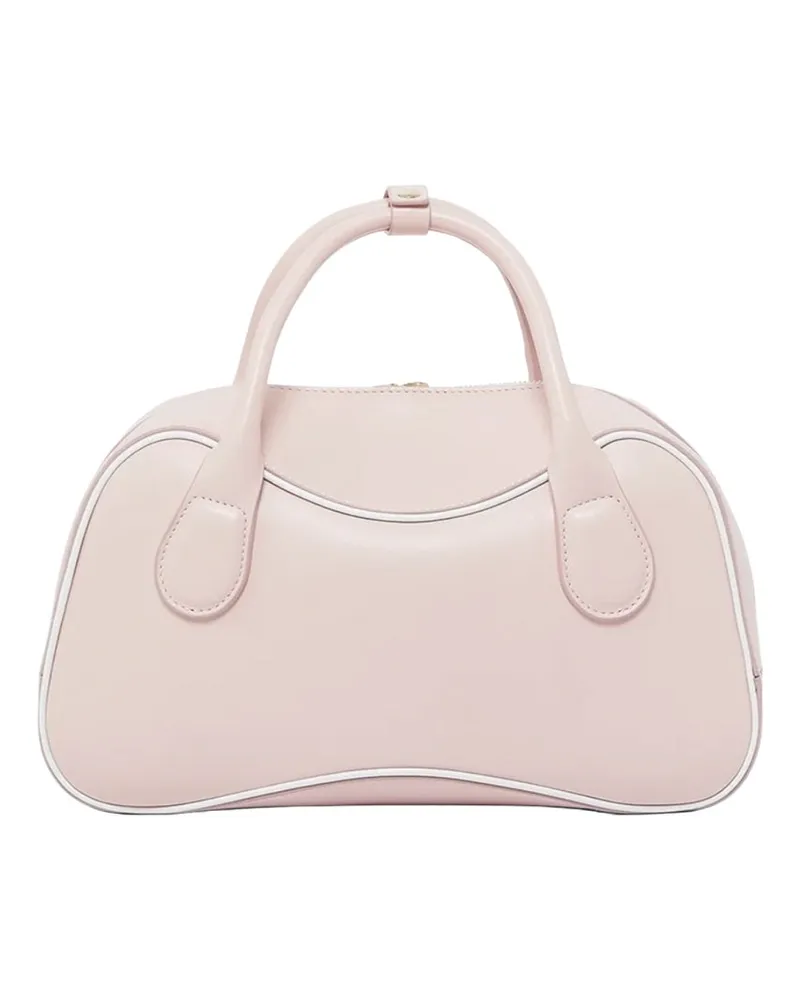 Casablanca Paris Women's Micro Bowling Bag Pink Calf Leather Handbags Hand Pink