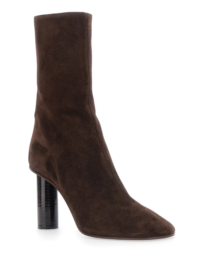 Paris Texas Women's Ankle Boot Alice 85 Brown Leather Calf Brown