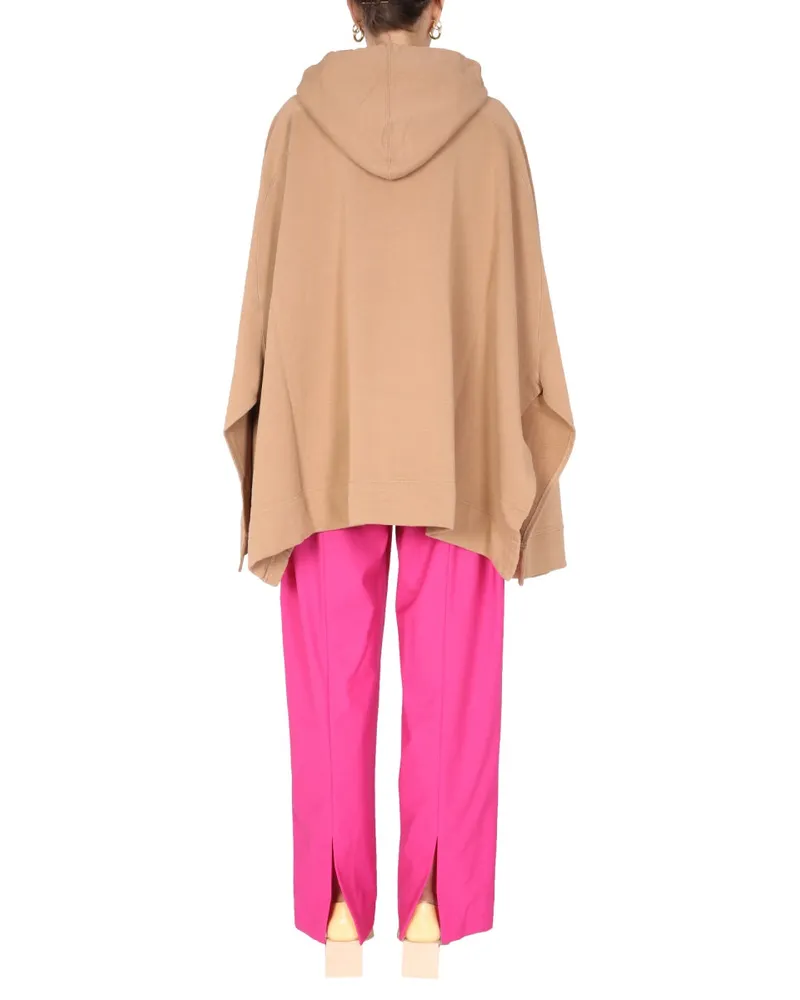 AMBUSH Poncho with Embroidered Logo Sweatshirt — Beige Beige