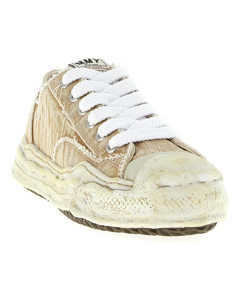 MIHARAYASUHIRO Men's Beige Cotton Sneakers Beige