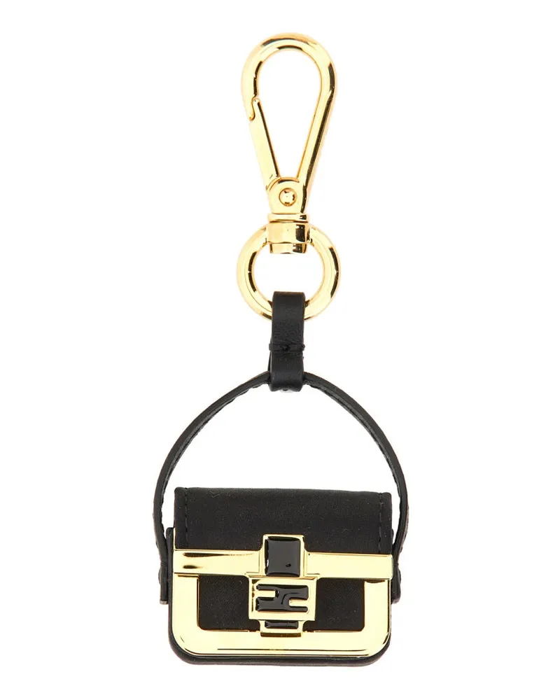 Fendi Pico Baguette Key Case — Black Black