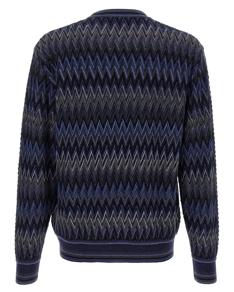 Missoni Men's Blue Wool Cardigan Clothing Navy