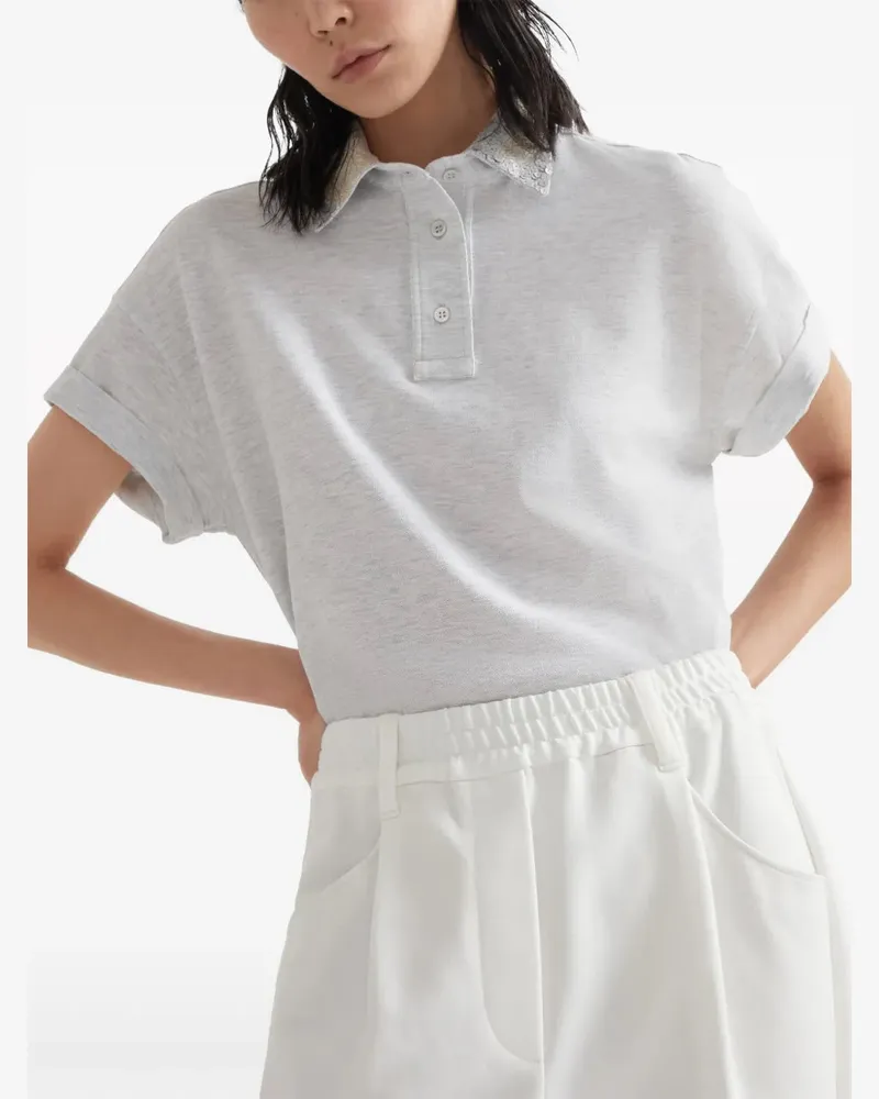 Brunello Cucinelli Tapered Cropped Trousers — White White