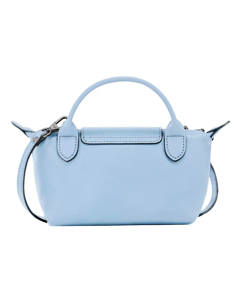 Longchamp Women's Handbag Le Pliage Xtra Light Blue Leather Calf Handbags Hand Bags Light