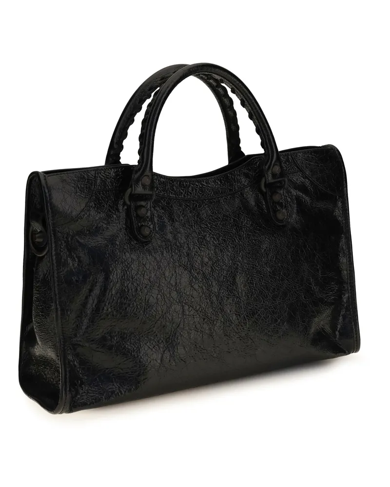 Balenciaga Women's Shoulder Bag Le City Black Lamb Leather Black