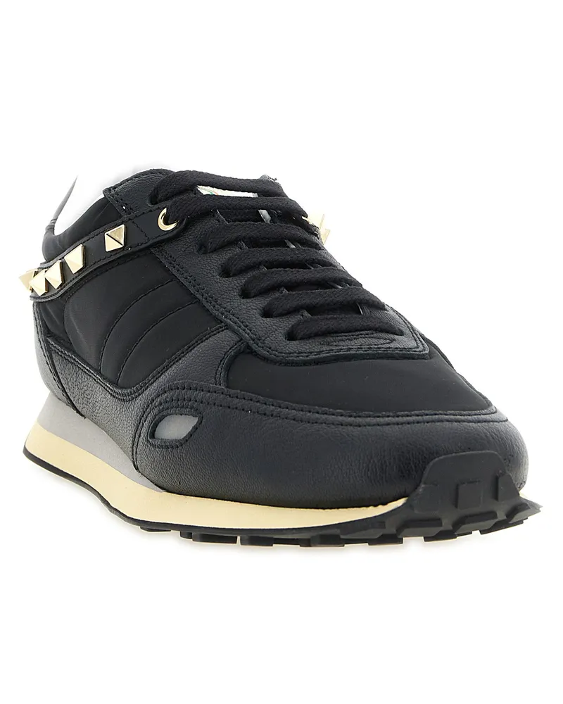 Valentino Garavani Stud Up Sneaker — Black Black
