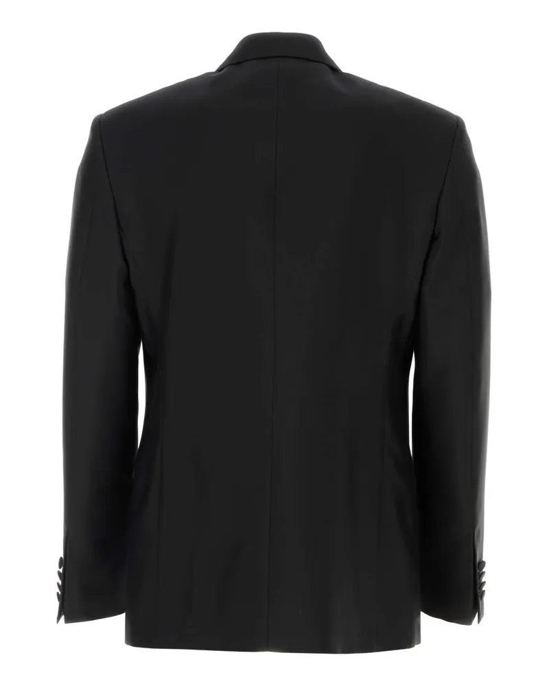 Burberry Men's Virgin Wool And Silk Blazer Black Blazers Black