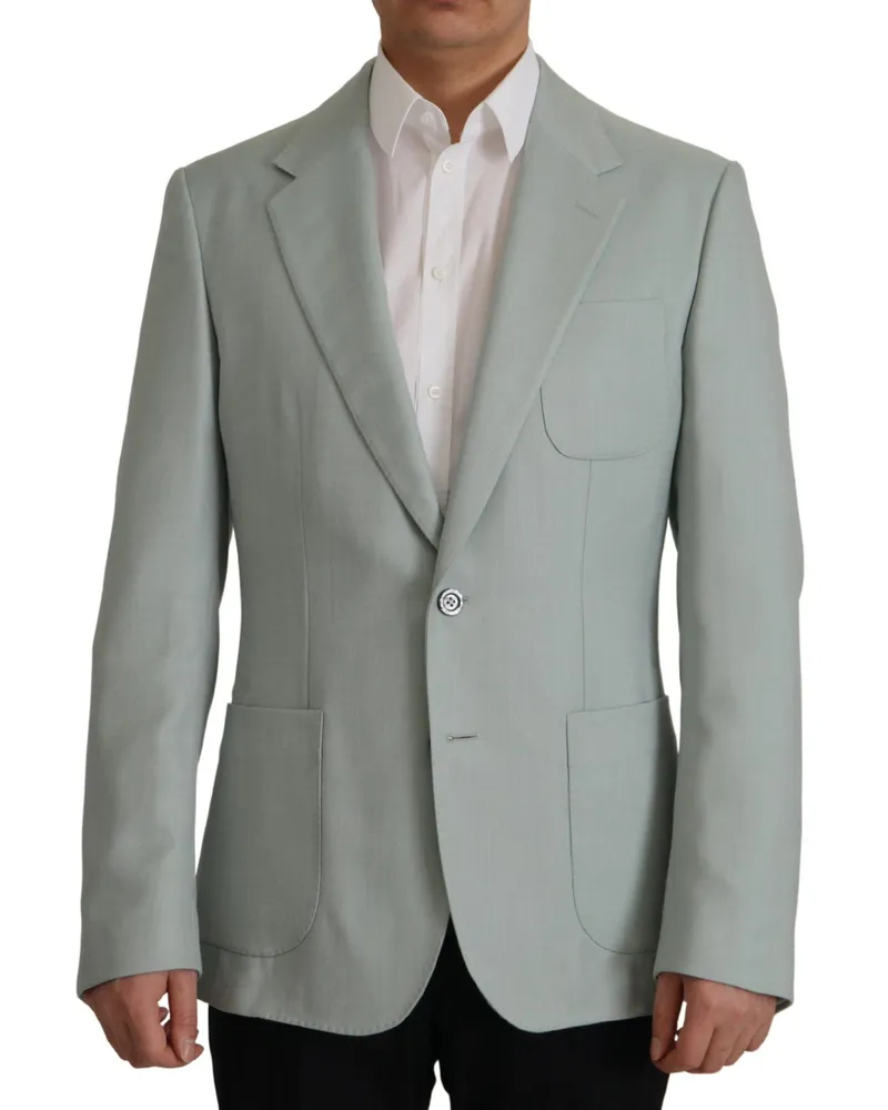Dolce & Gabbana Men's Cashmere Silk Single-Breasted Blazer Green Blazers Green