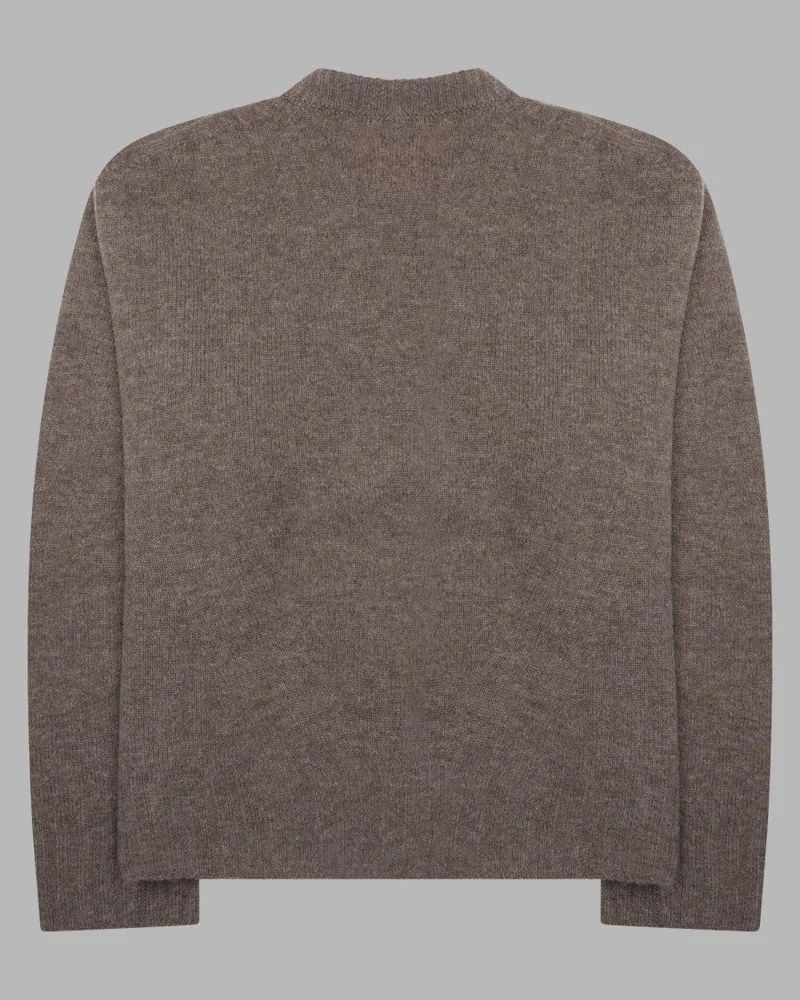 ALYSI Merino Wool and Cashmere Sweater — Brown Brown