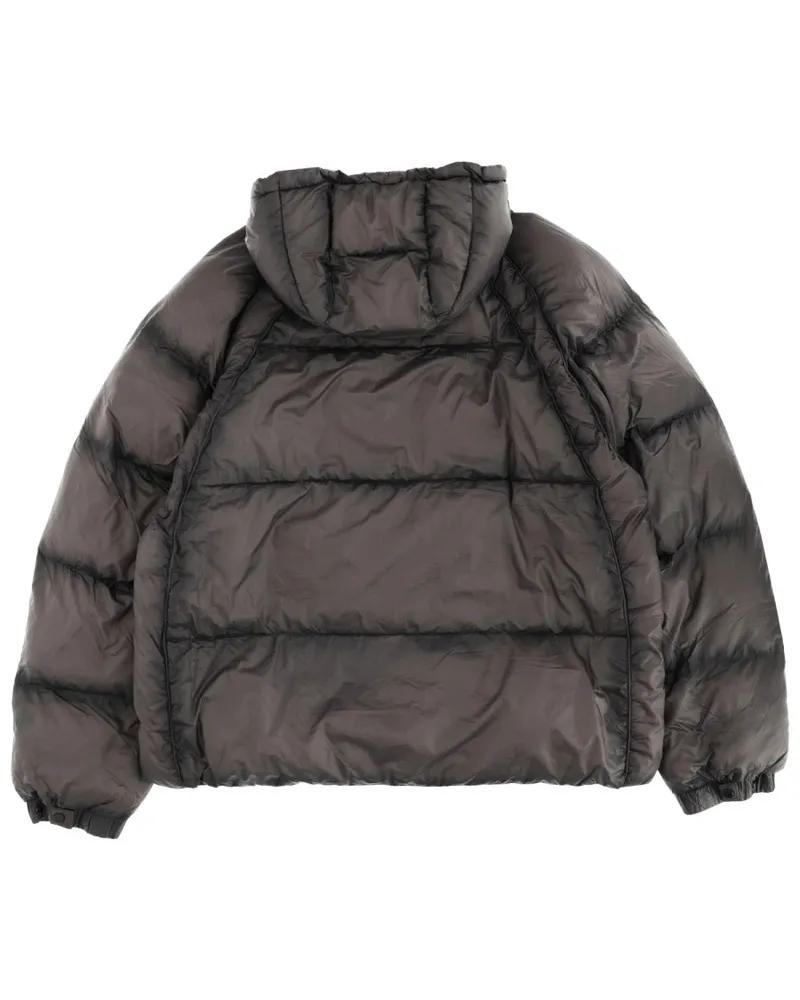 REPRESENT Logo-Embroidered Polyamide Down Jacket — Black Black
