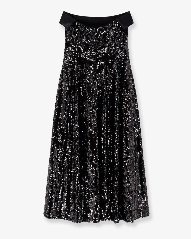 Alberta Ferretti Women's Dress With Sequins Black Polyester Evening Suits Black