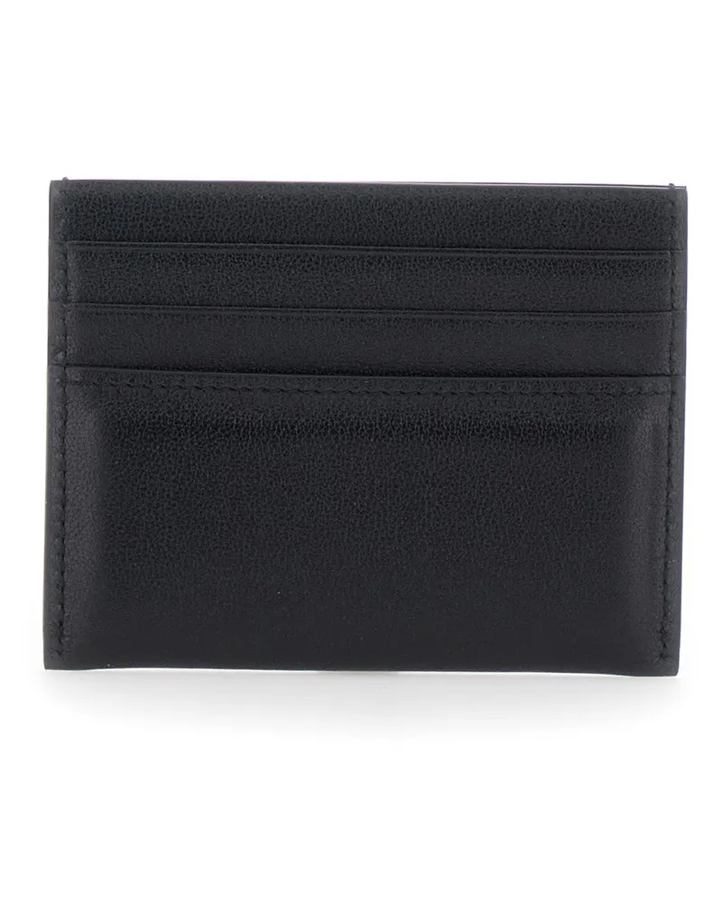 Givenchy Men's Card Holder Black Calf Leather Accessory Black