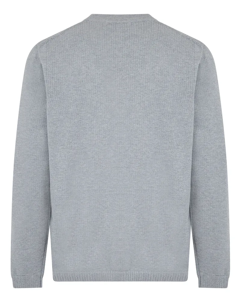 Stone Island Men's Crew Neck Cotton Sweater Grey Sweatshirts Gray