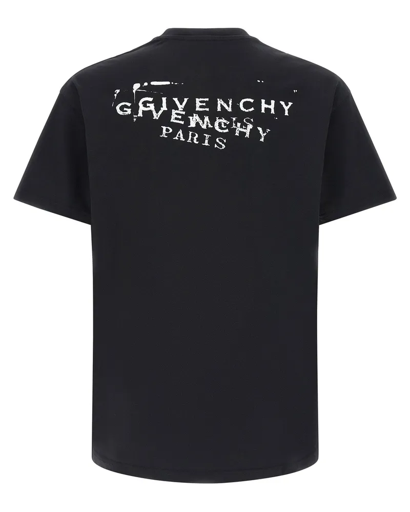 Givenchy Logo-Stamp Cotton T-Shirt — Black Black