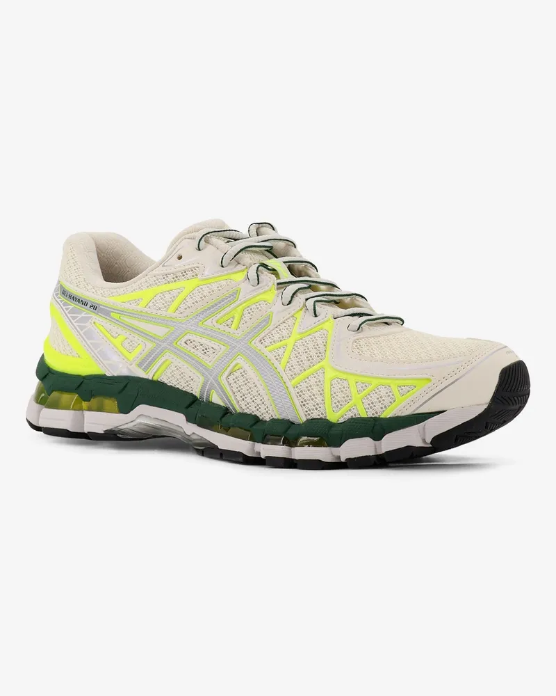 Asics Men's Gel-Kayano 20 Low-Top Sneakers White Polyester Trainers White