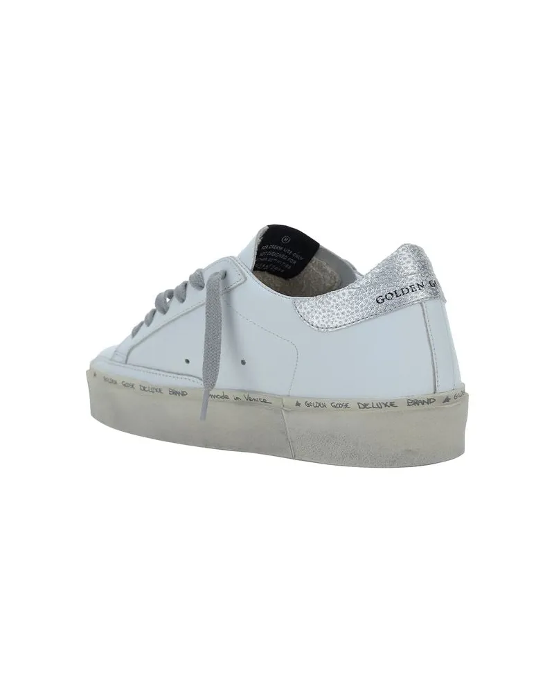 Golden Goose Women's White Calf Leather Bos Taurus Low Top Sneakers White
