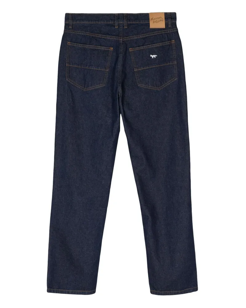 Kitsuné Straight-Leg Denim Jeans — Indigo Indigo