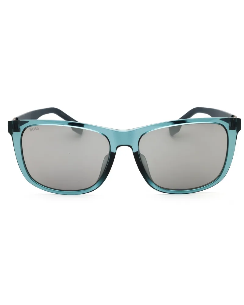 HUGO BOSS Men's 1617-F-S Sunglasses Black Turquoise