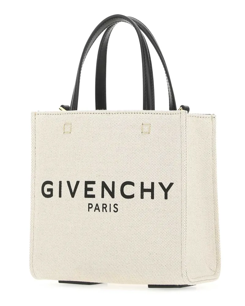 Givenchy Women's Ivory Canvas Mini G-Tote Handbag 255 Borse A Mano White