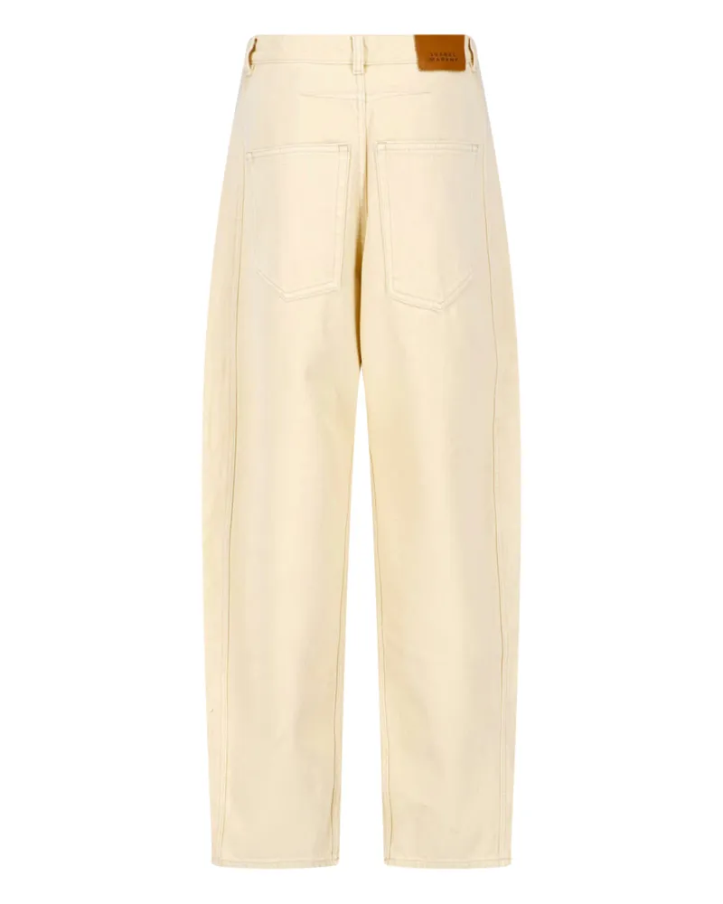 Isabel Marant Women's Jeans Cream Cotton Beige