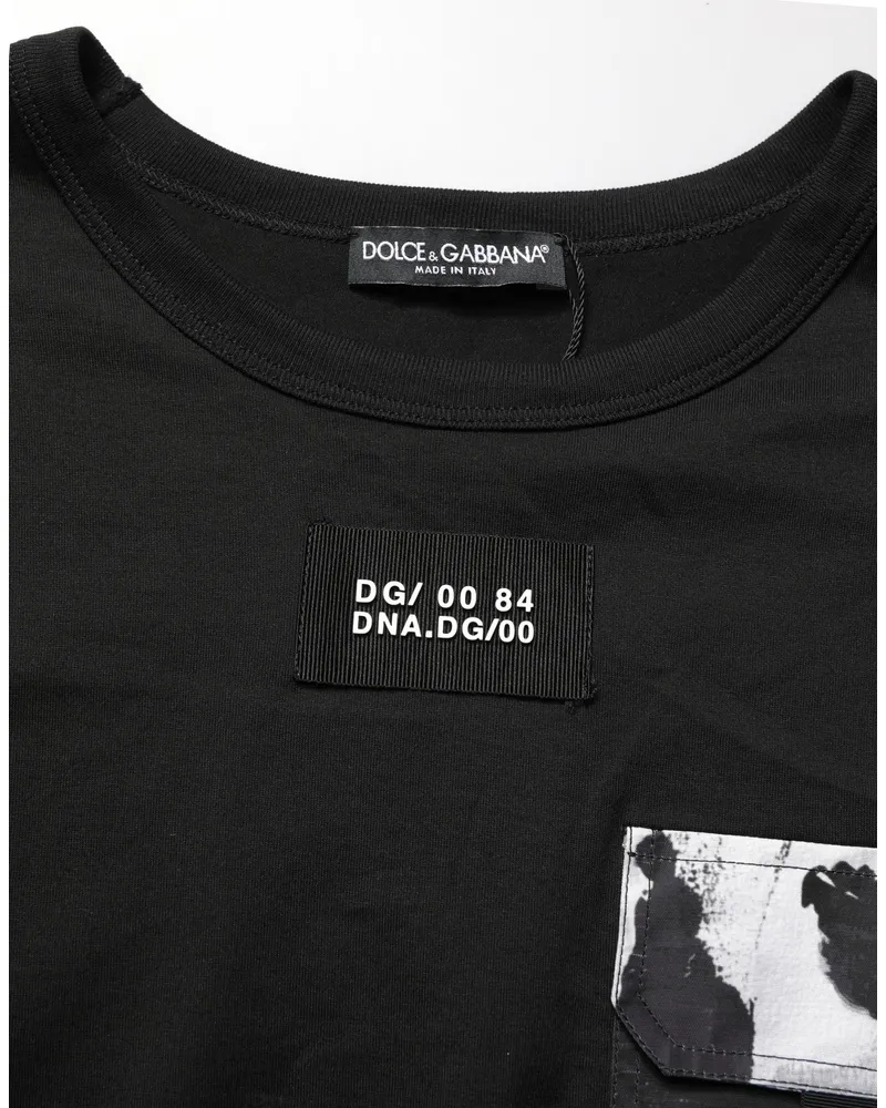 Dolce & Gabbana Camouflage-Pocket Oversized T-Shirt — Black Black