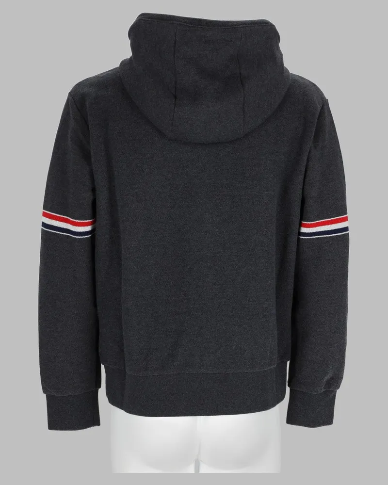 Thom Browne Cotton Piqué Hoodie — Gray Gray