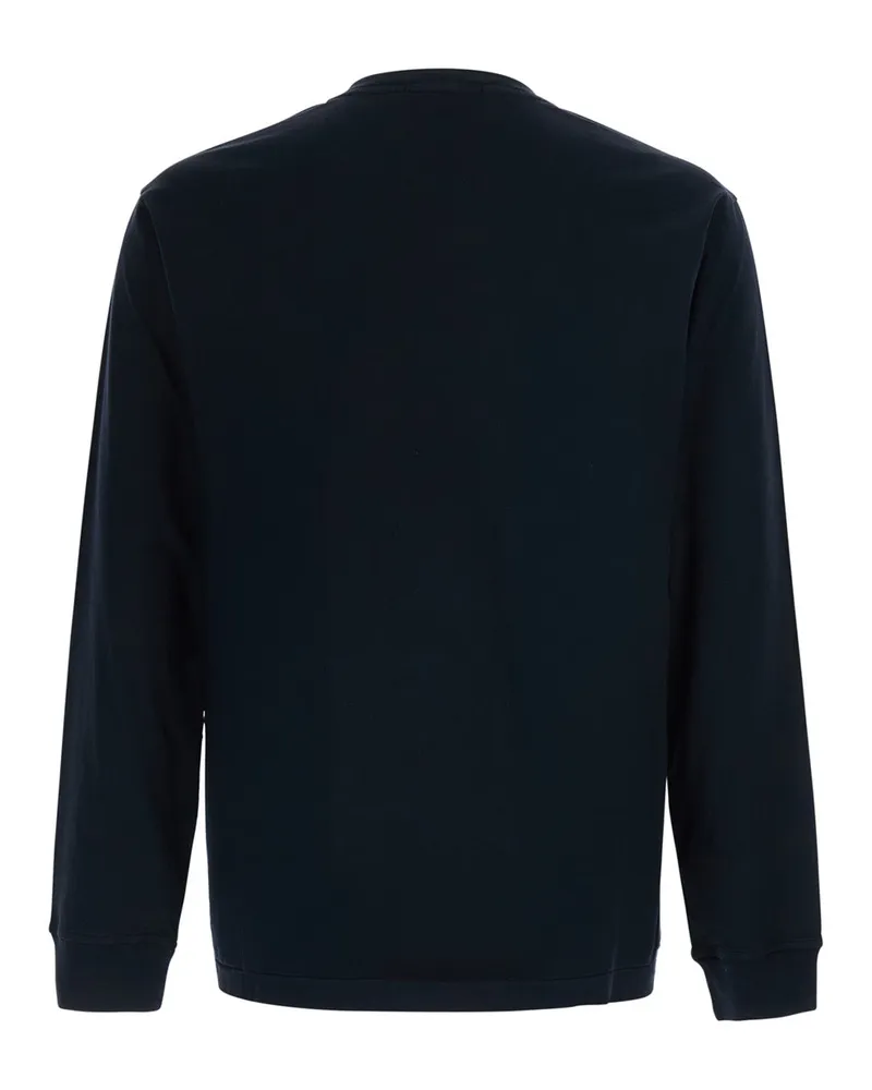 Stone Island Logo-Patched Cotton Sweatshirt — Navy Navy