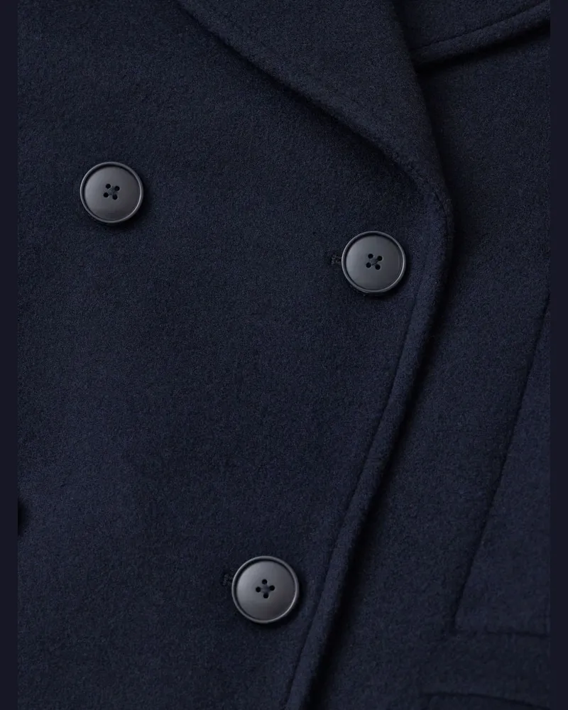 Closed Double-Breasted Blazer — Navy Navy