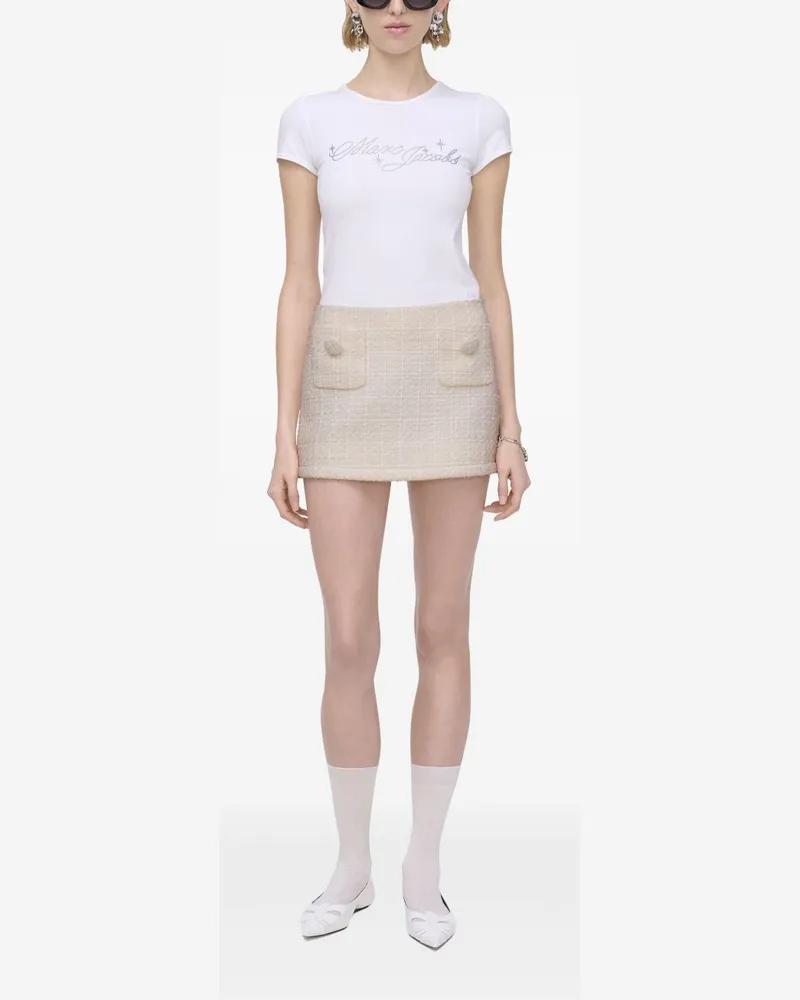 Marc Jacobs Tweed Mini Skirt — Beige Beige
