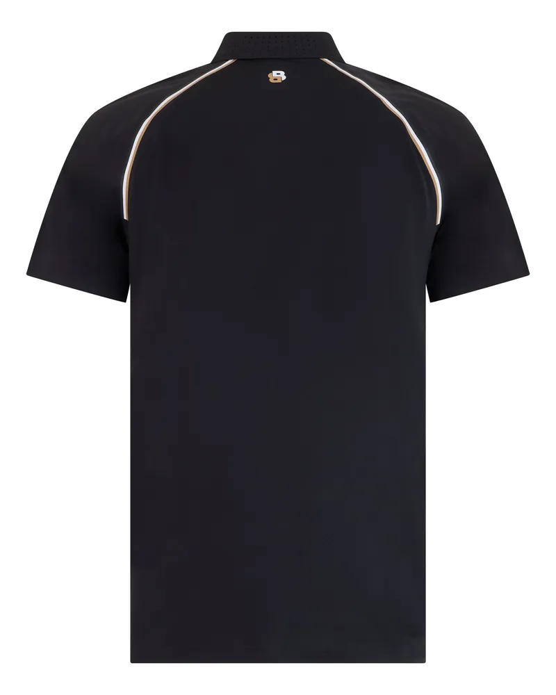 HUGO BOSS Men's Short-Sleeve Polo Shirt Black Technical Fabric Polyester T-shirts And Polos Black