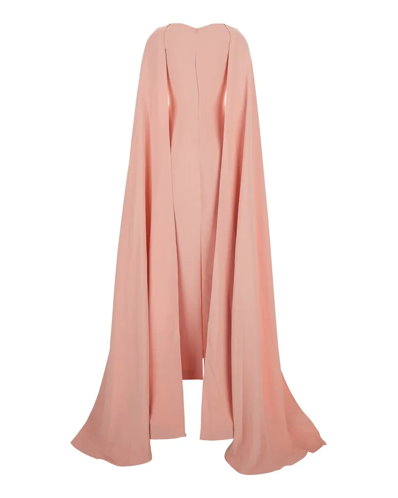 Solace London V-Neck Sleeveless Tech Fabric Dress — Pink Pink