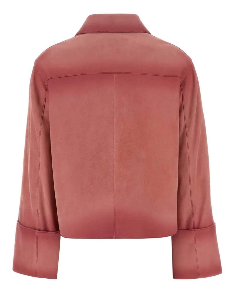 Loewe Women's Pink Leather Jacket Giacche E Gilet Pink