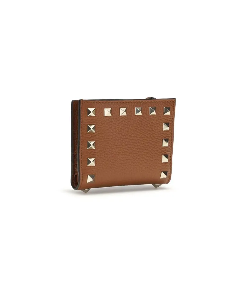 Valentino Garavani Women's Brown Lamb Ovis Aries Wallet Brown