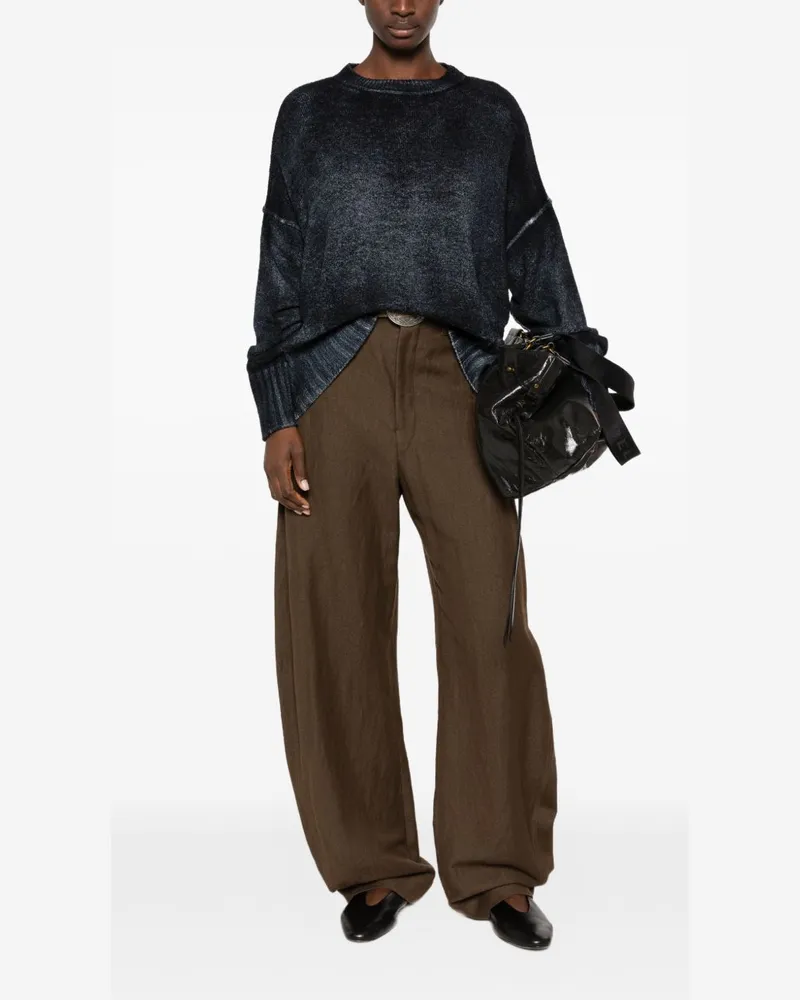 Avant Toi Wool Blend Oversized Sweater — Navy Navy