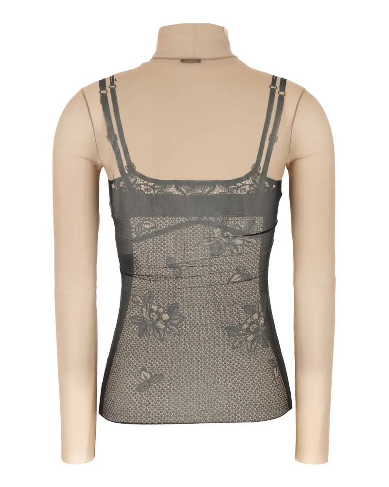 Balenciaga 8292144f4b4 1094 Black-Light Beige Exterior: Nylon Elastane Maglie Black/light Sweater Black