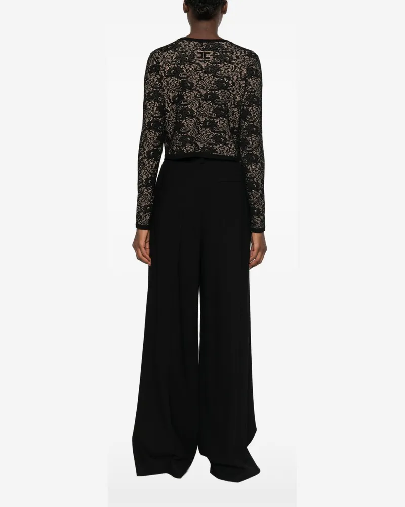 Elisabetta Franchi Lace Cardigan — Black Black