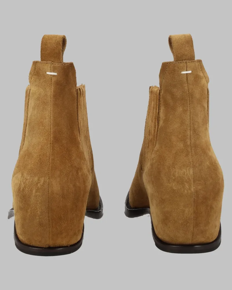 Maison Margiela Heel-Less Chelsea Western Boot — Brown Brown