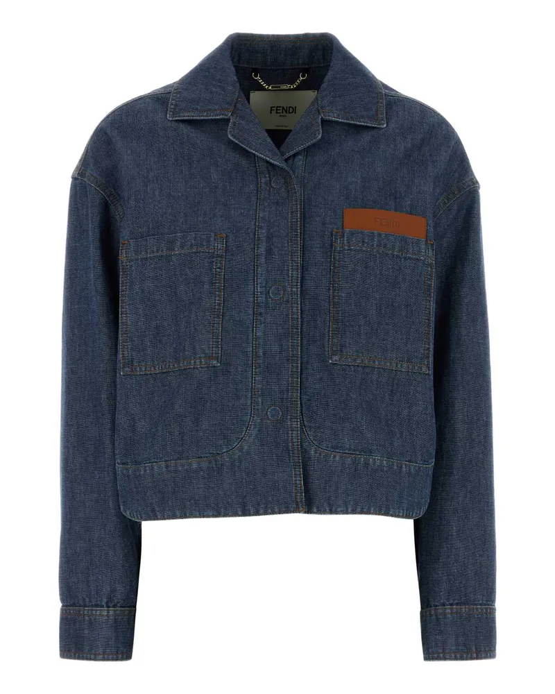 Fendi Navy Exterior: Cotton Camicie Shirt Navy