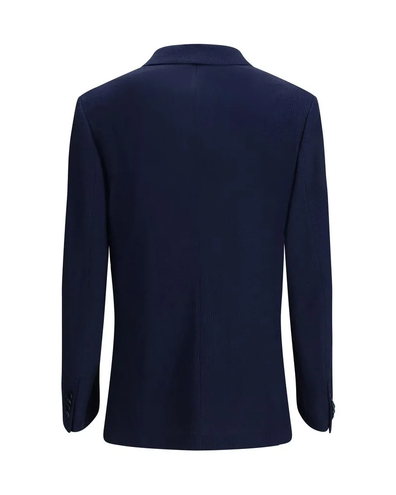 Brioni Men's Black Silk Blazer Clothing Navy