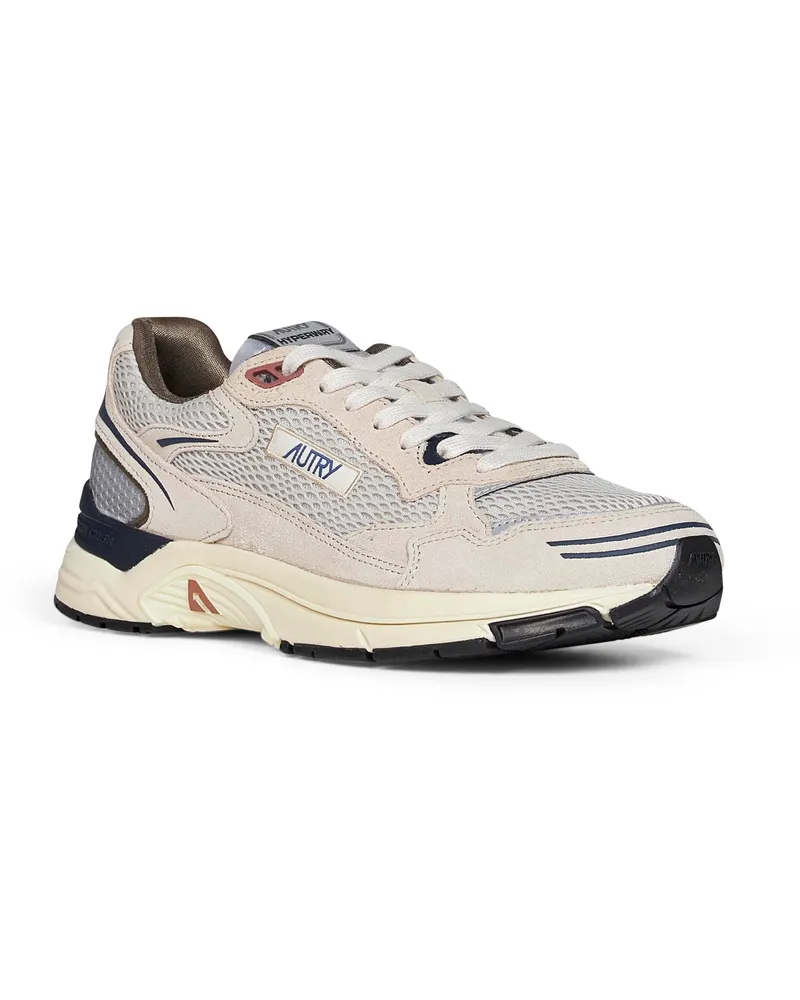AUTRY Men's Sneakers Hyperway Beige Suede Polyester Trainers Beige